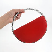 Load image into Gallery viewer, Colour Diamond Circular Rainbow Rhinestone Round Handle Evening Bag Clutch Purse Luxury Handbags Bags Designer for Woman 2020
