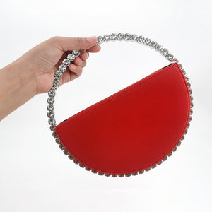 Colour Diamond Circular Rainbow Rhinestone Round Handle Evening Bag Clutch Purse Luxury Handbags Bags Designer for Woman 2020