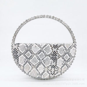 Colour Diamond Circular Rainbow Rhinestone Round Handle Evening Bag Clutch Purse Luxury Handbags Bags Designer for Woman 2020