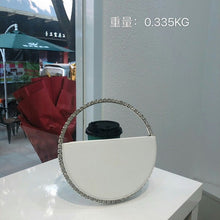 Load image into Gallery viewer, Colour Diamond Circular Rainbow Rhinestone Round Handle Evening Bag Clutch Purse Luxury Handbags Bags Designer for Woman 2020
