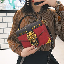 Load image into Gallery viewer, Luxury Famous Brand Shoulder Bags Female Lion Head Lock Handbag Women PU Leather Messenger Crossbody Bags Fashion Party Clutch
