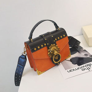 Luxury Famous Brand Shoulder Bags Female Lion Head Lock Handbag Women PU Leather Messenger Crossbody Bags Fashion Party Clutch